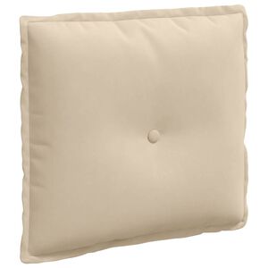 vidaXL R&uuml;cken Kissen Creme 50 x 45 cm Mikrofaserstoff
