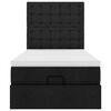 vidaXL Ottoman-Bett mit Matratze Schwarz 90x190 cm Stoff