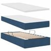 vidaXL Bett mit Stauraum und LED mit LED Blau 100 x 200 cm Polyester