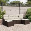 vidaXL Gartensofa-set Braun Poly-Rattan