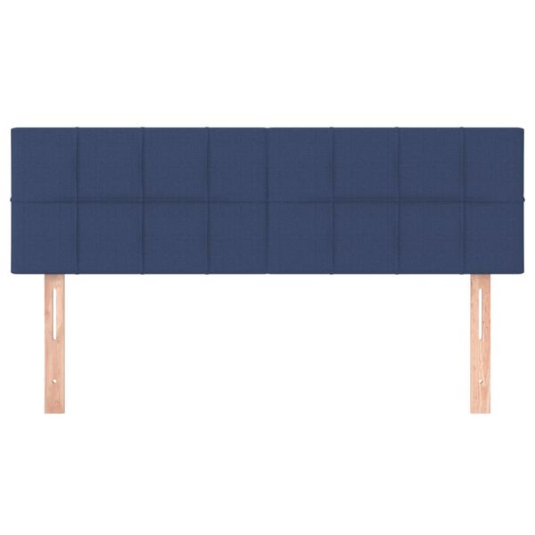 vidaXL Kopfteile 2 Stk. Blau 72x5x78/88 cm Stoff