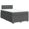 vidaXL Boxspringbett mit Matratze Dunkelgrau 120x200 cm Stoff