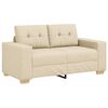 vidaXL Sofa 3 pcs Creme 221 x 80 x 80 cm Leinenmischgewebe