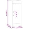 vidaXL Wandschrank Braun Eichen-Optik 34,5x34x90 cm