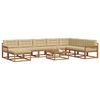 vidaXL Outdoor-Sofagarnitur mit Kissen 9 pcs Natur und Beige