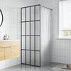 vidaXL Duschwand für Walk-in Dusche Mattes Sicherheitsglas 90x195 cm