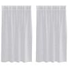 vidaXL Voile-Vorhang 2 Stk. Hellgrau 140 x 140 cm Polyester