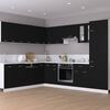 vidaXL Herdumbauschrank Lyon Schwarz 60x46x81,5 cm Holzwerkstoff