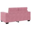 vidaXL | Zweisitzer-Sofa | mit Kissen Rosa Samt