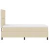 vidaXL Boxspringbett mit Matratze Creme 100 x 200 cm Stoff