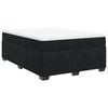 vidaXL Boxspringbett mit Matratze Schwarz 140x200 cm Samt