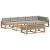 vidaXL Outdoor-Sofagarnitur 9 pcs Wei&szlig; und Hellgrau 79 x 79 x 37 cm