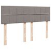 vidaXL Boxspringbett mit Matratze Taupe 140x190 cm Stoff
