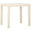 vidaXL Gartentisch Wei&szlig; 79x65x72 cm Kunststoff