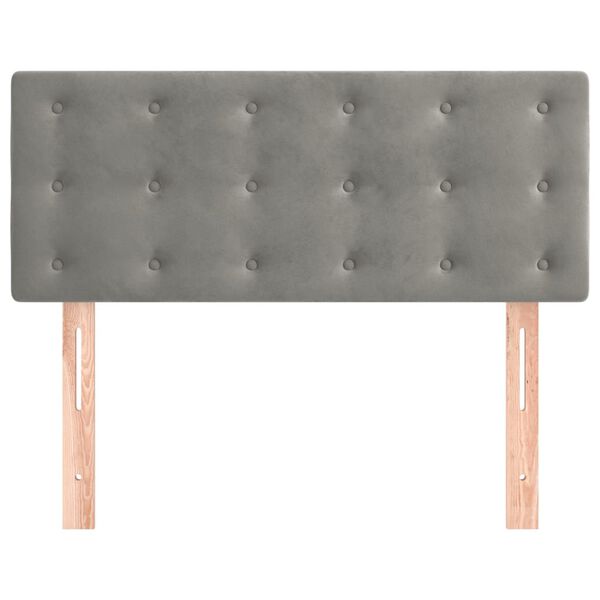 vidaXL Kopfteil Hellgrau 90x5x78/88 cm Samt