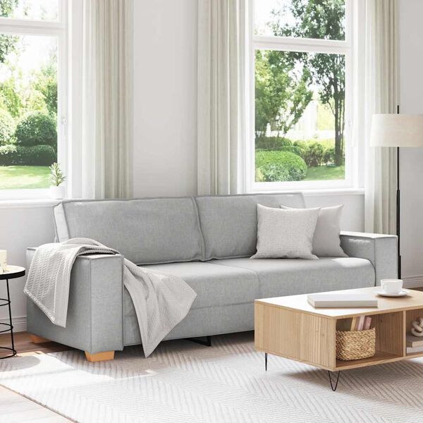vidaXL 3-Sitzer-Sofa Wolkengrau 180 cm Stoff