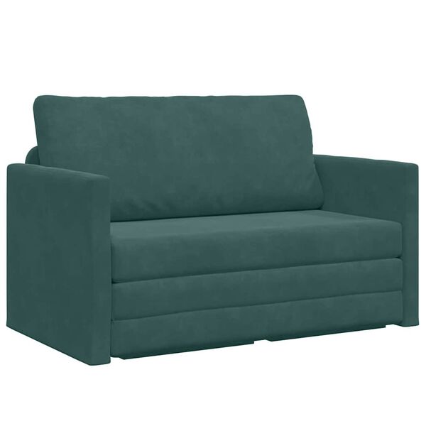 vidaXL Schlafsofa 110cm Dunkelgr&uuml;n Samt