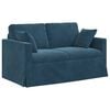 vidaXL Sofa Blau Gesamtabmessungen: 138 x 78 x 80 cm (B x T x H) Samt