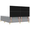 vidaXL Boxspringbett mit Matratze Hellgrau 180 x 200 cm Stoff