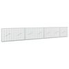 vidaXL Gabione mit 3,5 mm Draht und 5x10 cm Maschen 350x10x50 cm