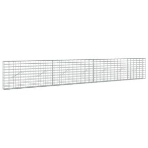 vidaXL Gabione mit 3,5 mm Draht und 5x10 cm Maschen 350x10x50 cm
