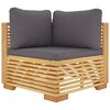 vidaXL 12-tlg. Garten-Lounge-Set mit Kissen Massivholz Teak