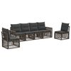 vidaXL Gartensofa-set 6 stk. Grau und Dunkelgrau Poly-Rattan