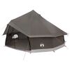 vidaXL Tipi Zelt 10 Personen Braun Grau Polyester und Stahl