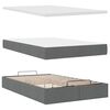 vidaXL Ottoman-Bett mit Matratze & LEDs Dunkelgrau 120x190 cm Stoff