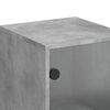 vidaXL Highboard mit Glast&uuml;ren Betongrau 35x37x120 cm