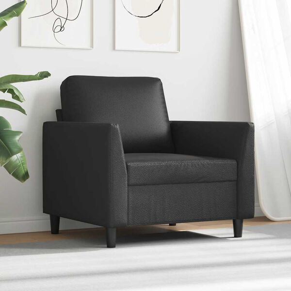 vidaXL Sessel Schwarz 60 cm Kunstleder