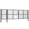 vidaXL Gartentor Stahl 500&times;150 cm Schwarz