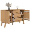 vidaXL Sideboard OLDEN Braun 114x43x73,5 cm Massivholz Kiefer