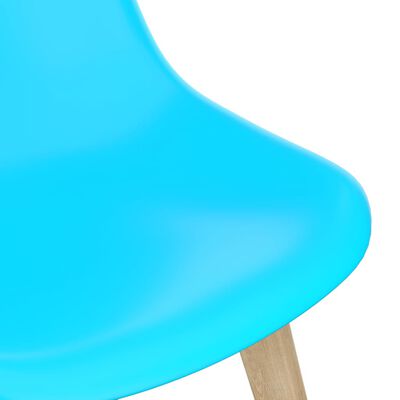 vidaXL Esszimmerstühle 6 Stk. Blau Kunststoff