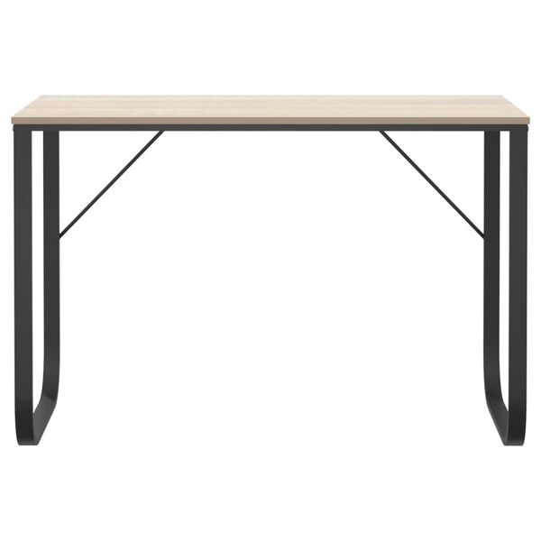 vidaXL Computertisch Schwarz und Eiche-Optik 110x60x73cm Holzwerkstoff