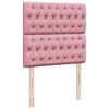 vidaXL Boxspringbett mit Matratze Rosa 100x200 cm Samt