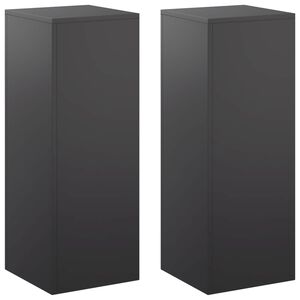 vidaXL Pflanzenst&auml;nder 2 pcs Schwarz 30 x 30 x 80 cm Stahl