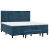 vidaXL Boxspringbett mit Matratze Dunkelblau 200x200 cm Samt