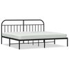 vidaXL Bettgestell mit Kopfteil Metall Schwarz 193x203 cm