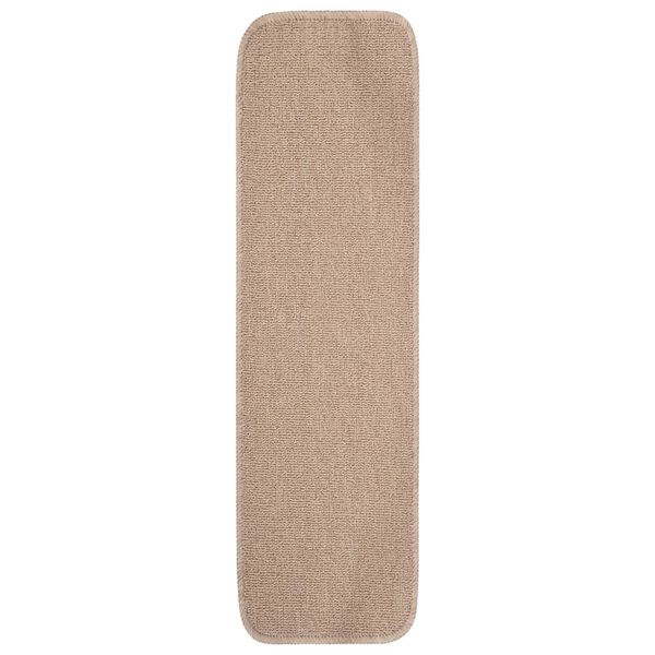 vidaXL Antirutsch Stufenmatten 15 Stk. 75x20 cm Beige Rechteckig