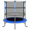 vidaXL Trampolin mit Sicherheitsnetz Rund 140x160 cm Blau