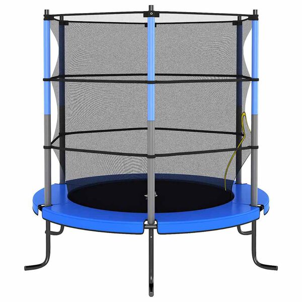 vidaXL Trampolin mit Sicherheitsnetz Rund 140x160 cm Blau