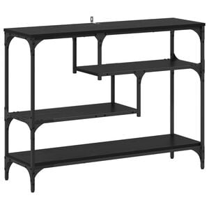 vidaXL Konsolentisch Schwarz Eichen-Optik 100 x 30 x 75 cm