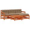 vidaXL Garten-Lounge-Set 5 stk. Wachsboden Kiefer Massives Kiefernholz