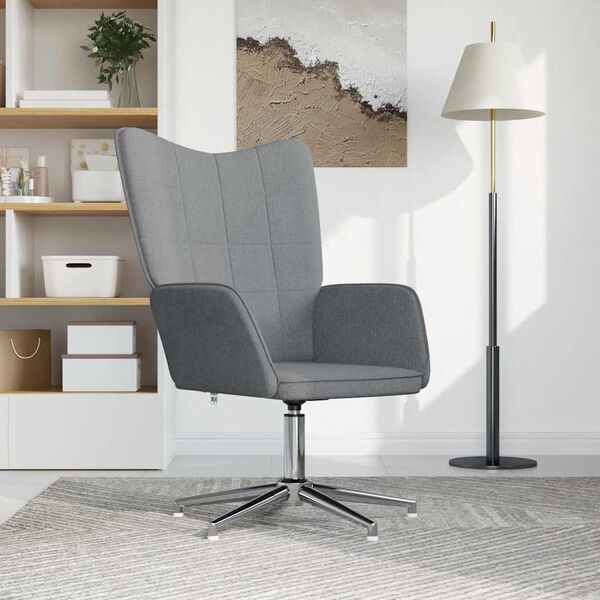 vidaXL Relaxsessel Hellgrau Stoff