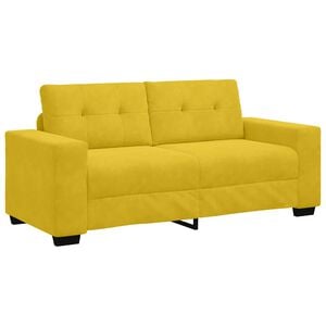 vidaXL Zweisitzer-Sofa Gelb 180x77x82 cm Samt