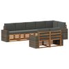 vidaXL Outdoor-Sofagarnitur 8 stk. Natur und Anthrazit Polyester