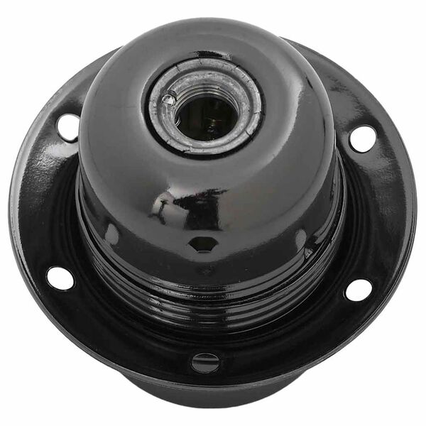 vidaXL Lampenfassungen 2 Stk. Gl&auml;nzend Schwarz E27