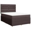 vidaXL Boxspringbett mit Matratze Dunkelbraun 140x190 cm Stoff