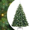 vidaXL K&uuml;nstlicher Weihnachtsbaum mit 300 LEDs Gr&uuml;n 210 cm PE und PVC
